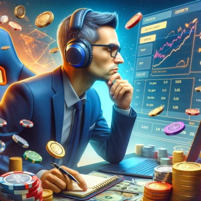 ein esports-Wettanbieter, der sorgfältig überlegt, bevor er seine Wette platziert